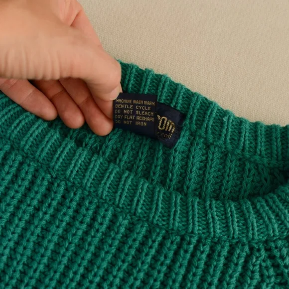 Vintage Nordstrom Pullover Sweater in Turquoise Green - Picture 7 of 8